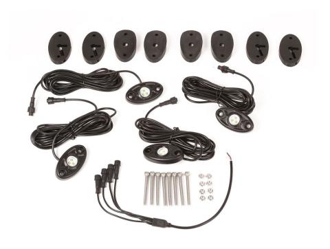 Light Kit Rock Crawler 4-Piece White 07-18 Jeep Wrangler JK Rugged Ridge