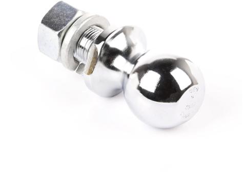 Trailer Hitch Ball 2 Inch Ball 1 Inch Diameter Shank Chrome Rugged Ridge