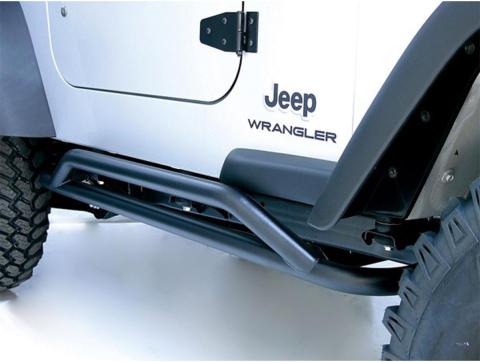 RRC Rocker Guard Kit Black 87-06 Jeep Wrangler YJ/TJ Rugged Ridge