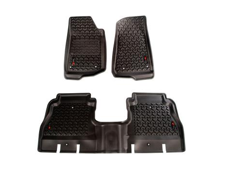 Floor Liner Front/Rear Black 2018-2020 Jeep Wrangler Jl 4 Dr Rugged Ridge