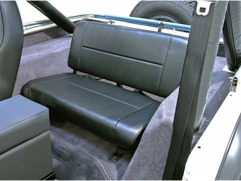 Seat Rear Fixed Black 55-95 Jeep CJ/Wrangler YJ Rugged Ridge