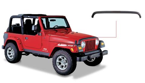 Black Trail Armor Hood Stone Guard For 1998-2006 Jeep Wrangler Bushwacker