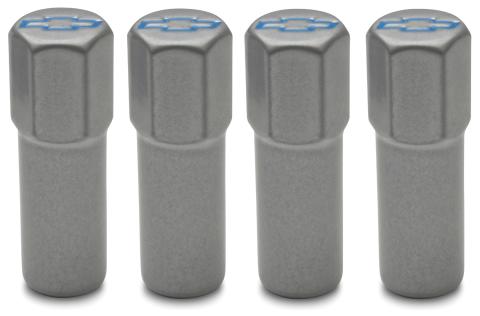 Engine Valve Cover Mini Nuts Steel Gray Bowtie Logo Studs Included 4pc Blue Bowtie Chevrolet Performance Parts