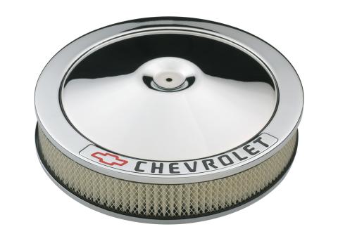 Carburetor Air Cleaner Kit 14 Inch Diameter Chevrolet Lettering Chrome Chevrolet Performance Parts