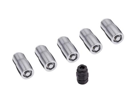 Wheel Lock Nut Set 5 Nuts with Key Chrome M14-1.5 Rugged Ridge