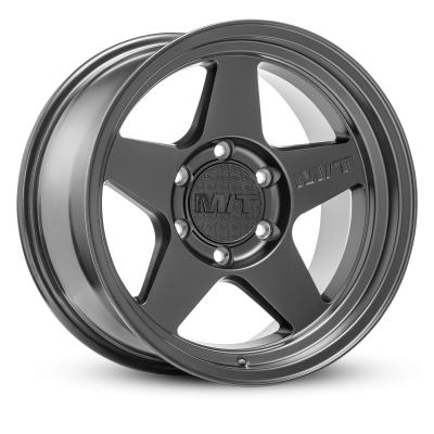MT Open 5 Wheel 17X9 5 x 6x5.5 Hub Bore 4.256 Satin Black Mickey Thompson
