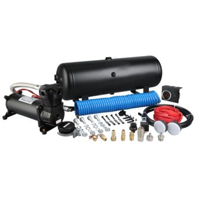 On Board Air Kit 145Psi 1.8Cfm 2.5 Gallon Air Tank In-Cab Gauge And Switch Bulldog Winch