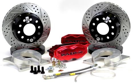 Brake System 11 Inch Rear SS4+ Deep Stage Fire Red Ford 8.8 Inch BAER Brakes