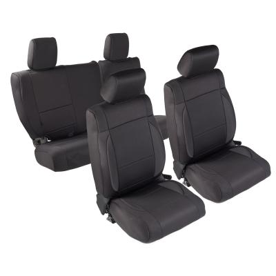 Neoprene Seat Cover Set Front/Rear Black 2007-2018 Jeep Wrangler JK 4 Door Smittybilt