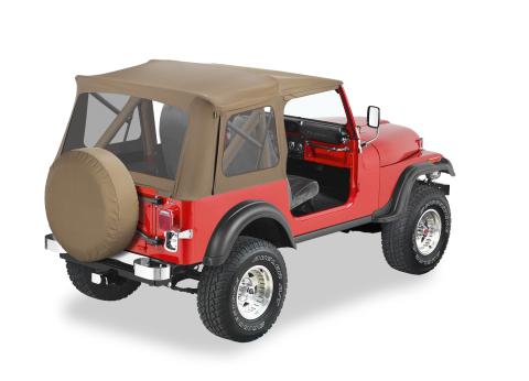 Jeep CJ7 Soft Top Supertop Classic Squareback Soft Tops For Jeep 1976-1986 CJ7 Clear Spice Bestop