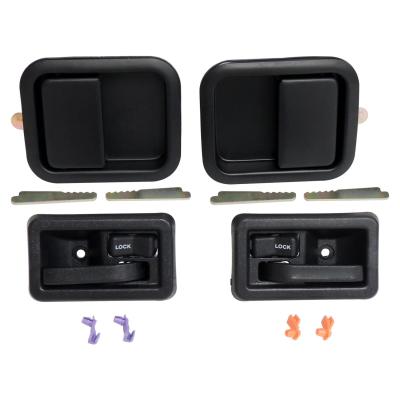 Full Interior and Exterior Door Handle Kit for 82-06 Jeep CJ-7, CJ-8, YJ, TJ Crown Automotive