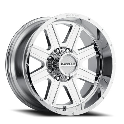 Aluminum Wheels 20x12 Hostage 940C Chrome -44 Offset 8 on 170 Bolt Pattern 125.2 Bore Raceline