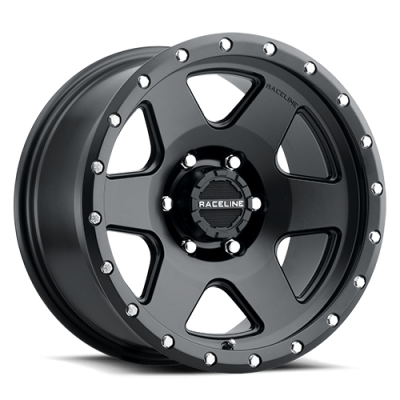 Aluminum Wheels 17x8 Boost 946B Satin Black 6 Spoke 35 Offset 6 on 120 Bolt Pattern 67.1 Bore Raceline