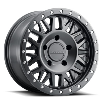Aluminum Wheels 17x8.5 Ryno 951B Satin Black 0 Offset 6 on 120 Bolt Pattern 67.1 Bore Raceline