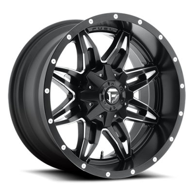 Aluminum Wheels 18X9 Lethal D567 8 On 165.1 Matte Black Milled 125.2 Bore 1 Offset Fuel Off Road Wheels