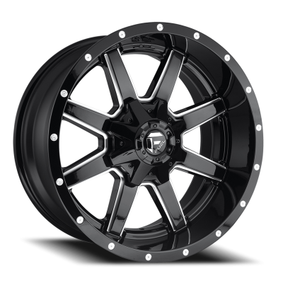 Aluminum Wheels 20X12 Maverick D610 8 On 165.1 Gloss Black Milled 125.2 Bore -44 Offset Fuel Off Road Wheels