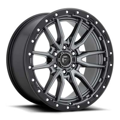 Aluminum Wheels 17X9 Rebel D680 6 On 135 Matte Gunmetal Gray Black Bead Ring 87.1 Bore 1 Offset Fuel Off Road Wheels