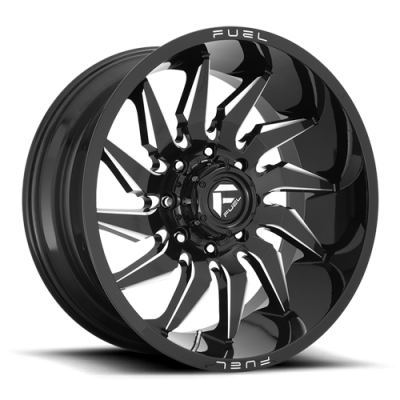 Aluminum Wheels 20X9 Saber D744 5 On 139.7 Gloss Black Milled 78 Bore 1 Offset Fuel Off Road Wheels