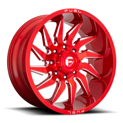 Aluminum Wheels 20X10 Saber D745 8 On 170 Candy Red Milled 125.1 Bore -18 Offset Fuel Off Road Wheels