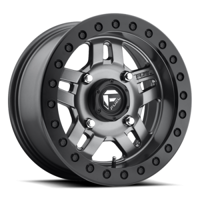 Aluminum Wheels 14X7 Anza UTV D918 4 On 156 Matt Anthracite Gray Beadlock 132 Bore 13 Offset 5 Spoke Fuel Off Road Wheels