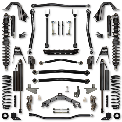 4.5 Inch T-Rex Coilover w/ 6 Inch Rear Stretch Hybrid System For Jeep Wrangler JL Comp Stage 1 Rock Krawler