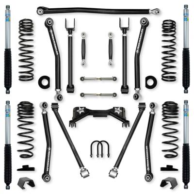 3.0 Inch Overland X Pro No Limits Mid-Arm Suspension System for Jeep Gladiator JT Gas Models With Bilstein Shocks Rock Krawler