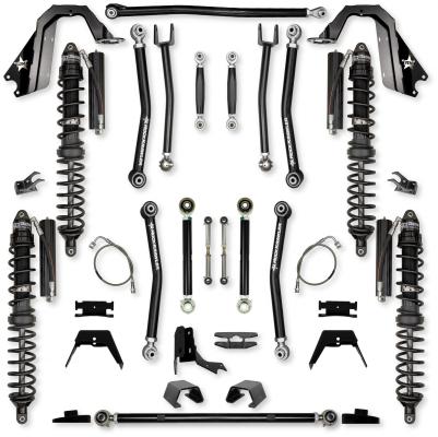 4.5 Inch X-Factor Coilover No Limits Mid-Arm Suspension System for Jeep Gladiator JT Gas Models Trail Runner System Stage 1 Rock Krawler