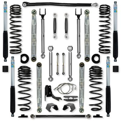 4.5 Inch X-Factor Pro Elite No Limits Mid-Arm Suspension System for Jeep Gladiator JT Diesel Models With Bilstein Shocks Rock Krawler