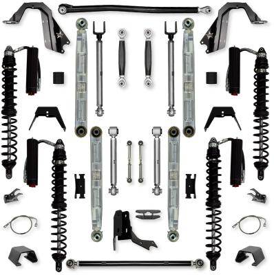 4.5 Inch X-Factor Pro Elite Coilover No Limits Mid-Arm Suspension System for Jeep Gladiator JT Gas Models Trail Runner System Stage 2 Rock Krawler