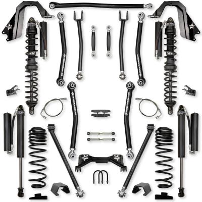4.5 Inch Pro X Coilover No Limits Mid-Arm System for Jeep Gladiator JT Gas Models Comp Stage 1 Rock Krawler