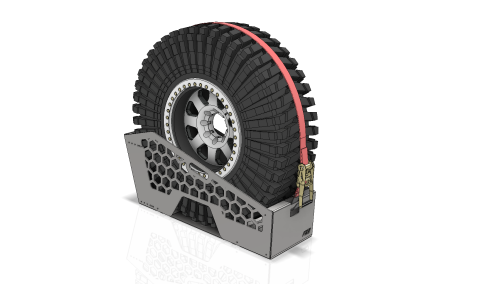 Universal Bed Mounted Tire Carrier Motobilt