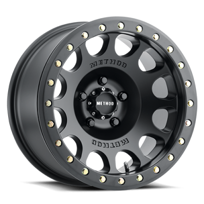 Aluminum Wheels 17x8.5 Beadlock MR105 Bolt Pattern 5 On 139.7 Offset 0 Lip Size 1.46 Matte Black MB Method