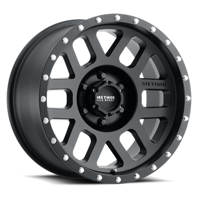 Aluminum Wheels 17x8.5 Mesh MR306 Bolt Pattern 6 On 139.7 Offset 0 Lip Size 1.81 Matte Black MB Method