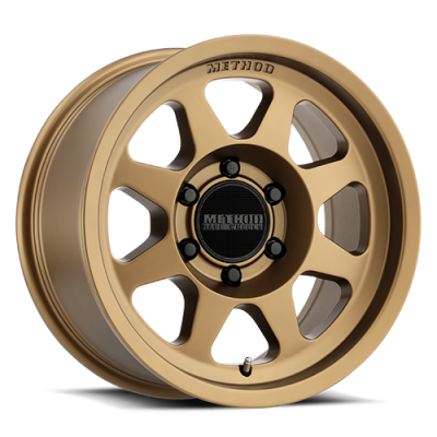 Aluminum Wheels 17x9 Bead Grip MR701 Bolt Pattern 6 On 139.7 Offset -12 Lip Size 1.97 Method Bronze BRZ Method