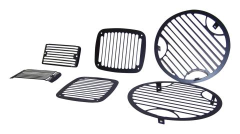 Incl. Headlamp/Tail Lamp/Turn Signal Guards Black Powder Coated Billet Aluminum RT Off Road