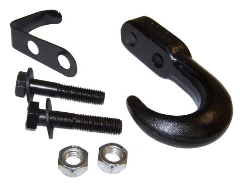 Black Tow Hook Kit for 1955-86 Jeep CJ-5, CJ-6, CJ-7, CJ-8 w/Hardware RT Off Road