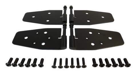Door Hinge Set, Left & Right Front Upper & Lower, Matte Black, Stainless Steel RT Off Road
