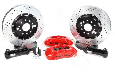 Pro Plus Brake System Front 18-Current Jeep Wrangler JL And 20-Current Gladiator JT W/OE Spindles And Hubs Silver Baer Brakes