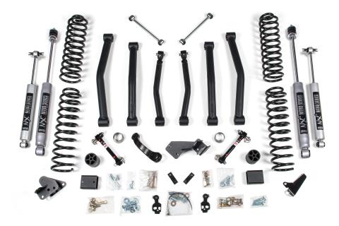 4 Inch Lift Kit Jeep Wrangler JK 12-18 2-Door Fixed Link Sway Bar NX2 Nitro Shocks