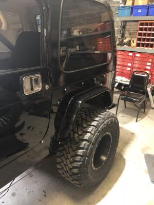 Jeep CJ7 Rear Armor w/Tube Flares Bare Steel For 76-87 Jeep CJ7 Wizard Works Offroad