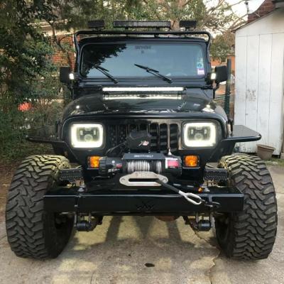 Jeep Mid Width Front Bumper Bare Steel For 76-87 Jeep CJ7 81-85 Jeep Scrambler Wizard Works Offroad
