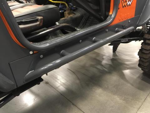 Jeep YJ Rock Sliders Bare Steel For 87-95 Wrangler YJ Wizard Works Offroad