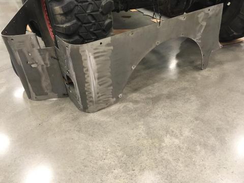 Jeep YJ Rear Armor Bare Steel For 87-95 Wrangler YJ Wizard Works Offroad