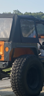 Jeep YJ Comp Cut Rear Armor w/ Tube Flares Bare Steel For 87-95 Wrangler YJ Wizard Works Offroad