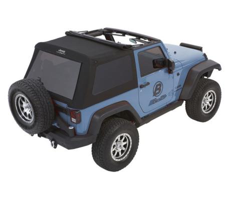 Jeep Trektop Glide - Jeep 07-18 Wrangler JK 2-Door (Black Diamond) Bestop