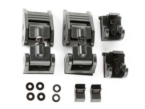 Hood Catch Kit Textured Black 2018-Present Jeep Wrangler / 20-Present Gladiator Rugged Ridge