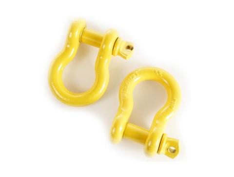 D-Ring Shackle Kit 7/8 Inch Yellow Pair Rugged Ridge