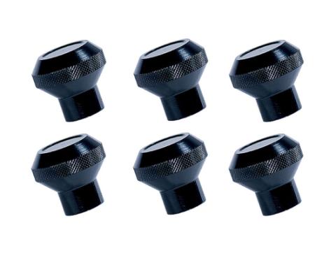Dash Knob Kit Billet Aluminum Black 76-86 Jeep CJ Rugged Ridge
