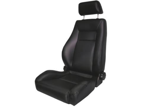 Ultra Seat Front Reclinable Black Denim 76-02 CJ/Wrangler YJ/TJ Rugged Ridge