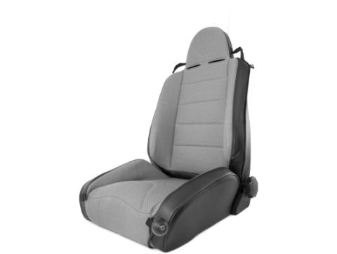 RRC Off Road Racing Seat Reclinable Gray 97-06 Jeep Wrangler TJ Rugged Ridge
